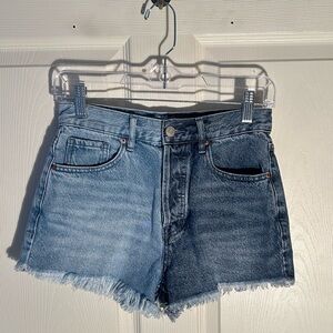 Pacsun Denim Shorts 26. Color Block Patchwork Vintage High Waist Jean Shorts.